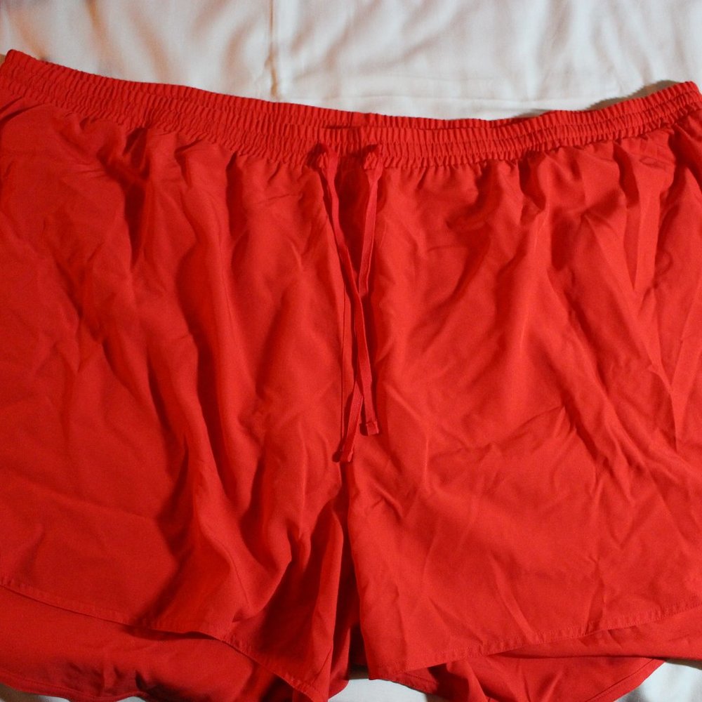 NWT Red Dolphin Hem Shorts